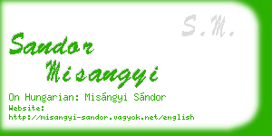 sandor misangyi business card