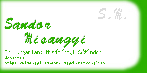 sandor misangyi business card